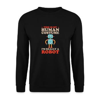 Human Costume I'm A Robot Robotics Engineer Droid - Unisex Sweatshirt - black - Front - Alina (178cm) & Michal (187cm)