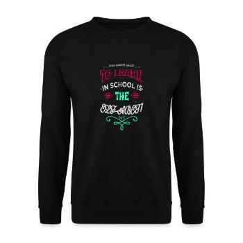 Bubaprints Humor Statement Under The Tree Gift - Unisex Sweatshirt - black - Front - Alina (178cm) & Michal (187cm)