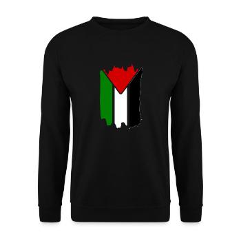 free palestine - Unisex Pullover - Schwarz - Vorne - Alina (178cm) & Michal (187cm)