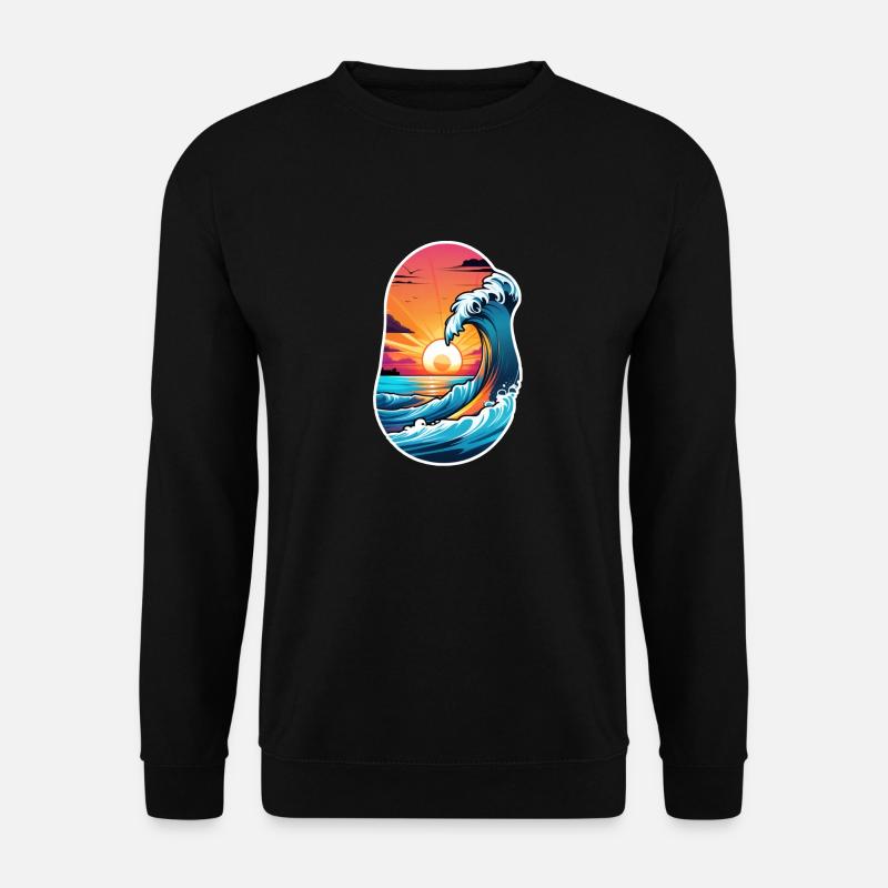 Wave - Summer - Holidays - Unisex Sweatshirt - black