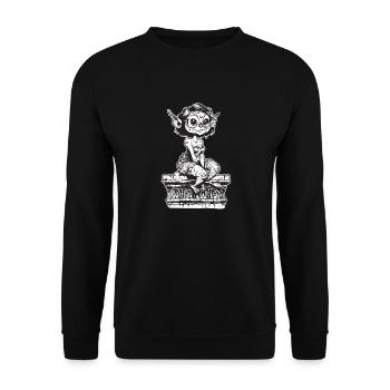 Gargoyle Girl - Unisex Sweatshirt - black - Front - Alina (178cm) & Michal (187cm)