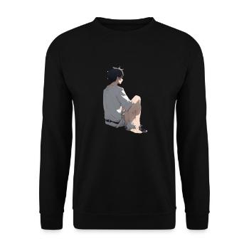 Manga Man - Unisex Pullover - Schwarz - Vorne - Alina (178cm) & Michal (187cm)