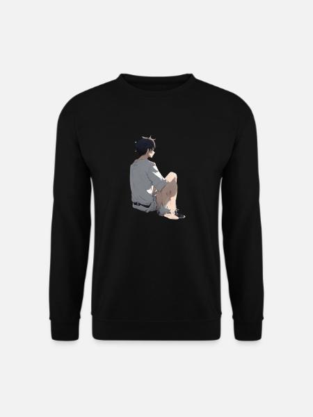 Manga Man - Unisex Pullover - Schwarz