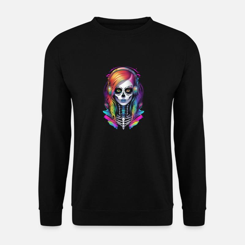 Halloween - Rock & Regenbogen - Unisex Pullover - Schwarz