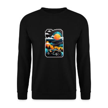 Quad & Off-Road - Unisex Sweatshirt - black - Front - Alina (178cm) & Michal (187cm)