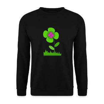 Trèfle porte-bonheur - Sweat-shirt Unisexe - noir - Devant - Alina (178cm) & Michal (187cm)