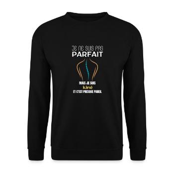 Je ne suis pas parfait mais je suis kiné - Sweat-shirt Unisexe - noir - Devant - Alina (178cm) & Michal (187cm)