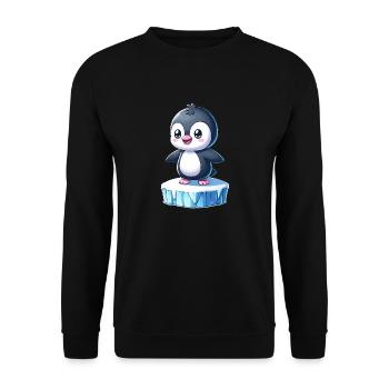 Pingouin - Sweat-shirt Unisexe - noir - Devant - Alina (178cm) & Michal (187cm)