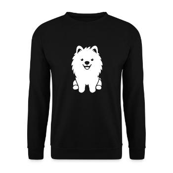 Chien Samoyède - Sweat-shirt Unisexe - noir - Devant - Alina (178cm) & Michal (187cm)