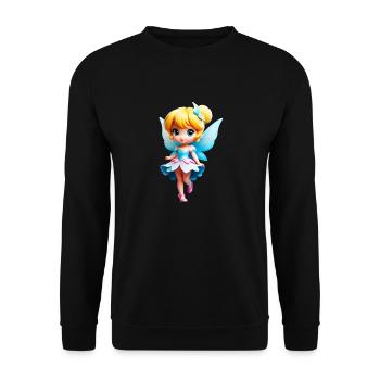 Little Fairy 1 - Unisex Sweatshirt - black - Front - Alina (178cm) & Michal (187cm)