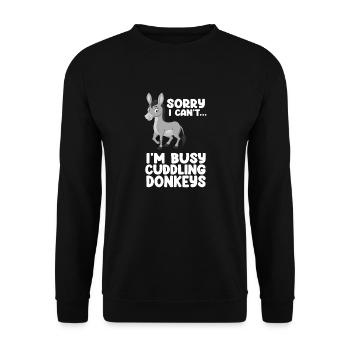 Bébé âne drôle de mulet dicton - Sweat-shirt Unisexe - noir - Devant - Alina (178cm) & Michal (187cm)