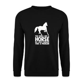 Pferdeliebhaber Reiten Reiten - Unisex Pullover - Schwarz - Vorne - Alina (178cm) & Michal (187cm)