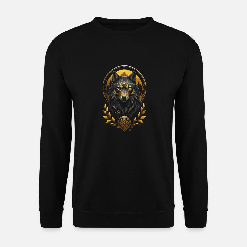 Medieval Wolf Gold - Unisex Sweatshirt - black