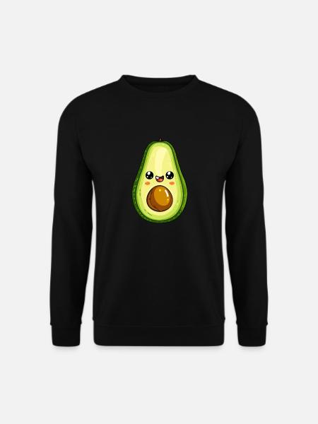 Sweet avocado with face - Unisex Sweatshirt - black