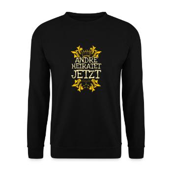 Andre as Bachelor - Unisex Sweatshirt - black - Front - Alina (178cm) & Michal (187cm)