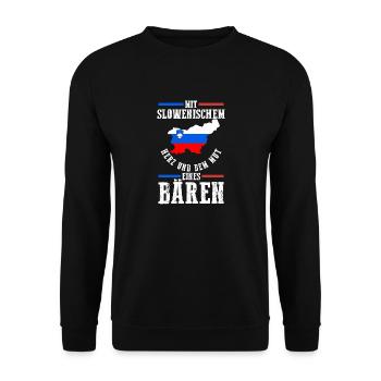 Slovènes Slovénie - Sweat-shirt Unisexe - noir - Devant - Alina (178cm) & Michal (187cm)