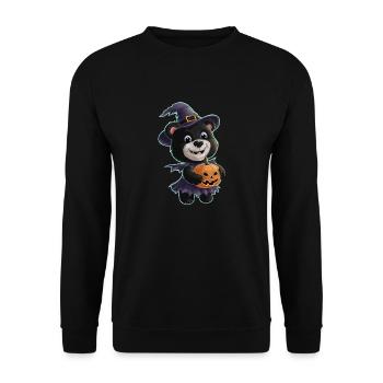 halloween ourson noir - Sweat-shirt Unisexe - noir - Devant - Alina (178cm) & Michal (187cm)