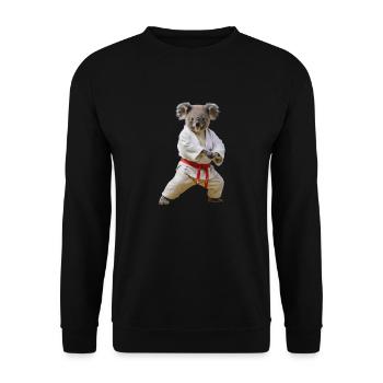Koala sportif - Sweat-shirt Unisexe - noir - Devant - Alina (178cm) & Michal (187cm)