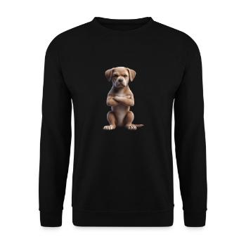 Dog grim 3 - Unisex Sweatshirt - black - Front - Alina (178cm) & Michal (187cm)