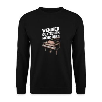 Piano Spieler Konzertflügel Klavier und Pianist - Unisex Pullover - Schwarz - Vorne - Alina (178cm) & Michal (187cm)
