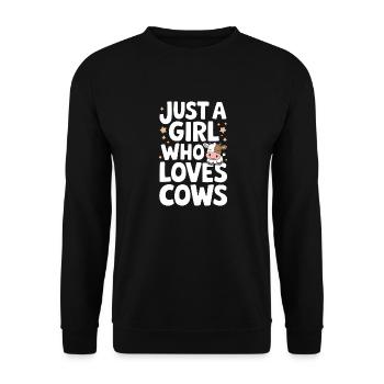 Éleveur de vaches Ferme Éleveur de vaches - Sweat-shirt Unisexe - noir - Devant - Alina (178cm) & Michal (187cm)