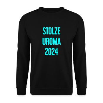 Fière arrière-grand-mère 2024 - Sweat-shirt Unisexe - noir - Devant - Alina (178cm) & Michal (187cm)