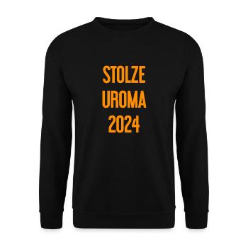 Fière arrière-grand-mère 2024 - Sweat-shirt Unisexe - noir - Devant - Alina (178cm) & Michal (187cm)