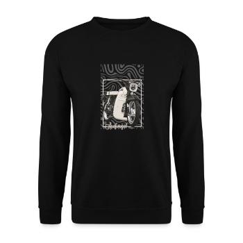 Star (beige) // Illustration - Unisex Sweatshirt - black - Front - Alina (178cm) & Michal (187cm)