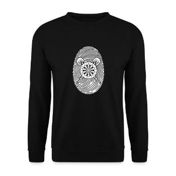 Joueur de fléchettes Fléchettes - Sweat-shirt Unisexe - noir - Devant - Alina (178cm) & Michal (187cm)