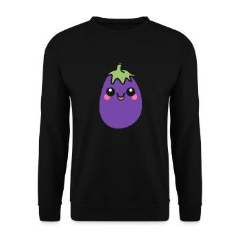Aubergine - Sweat-shirt Unisexe - noir - Devant - Alina (178cm) & Michal (187cm)