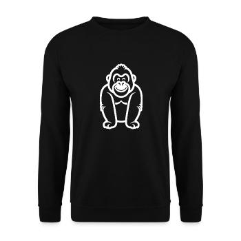 Gorilla - Unisex Pullover - Schwarz - Vorne - Alina (178cm) & Michal (187cm)