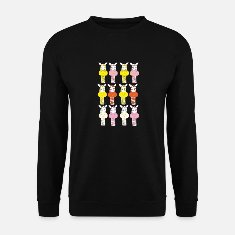 zebra muster - Unisex Pullover - Schwarz