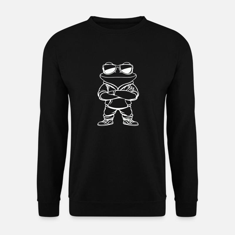 frosch comic sonnenbrille - Unisex Pullover - Schwarz