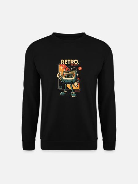 Retro-Musik aus den 80er Jahren - Unisex Pullover - Schwarz