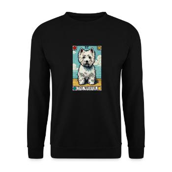 The Westie - Unisex Sweatshirt - black - Front - Alina (178cm) & Michal (187cm)