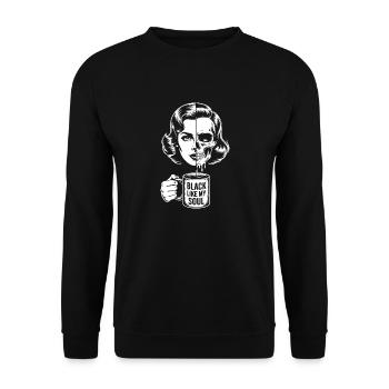Noir comme mon âme ! Goth Café Emo Girl - Sweat-shirt Unisexe - noir - Devant - Alina (178cm) & Michal (187cm)