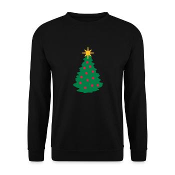 Weihnachtsbaum - Unisex Pullover - Schwarz - Vorne - Alina (178cm) & Michal (187cm)