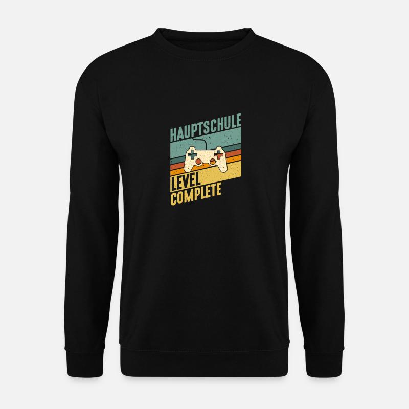 Hauptschule Level Komplett Gamer KonsoleAbschluss - Unisex Pullover - Schwarz