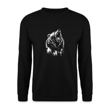 Bear Roars Nature Woodland Grizzly Bears Wild Animals - Unisex Sweatshirt - black - Front - Alina (178cm) & Michal (187cm)
