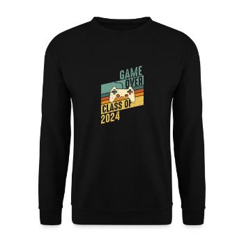 Class of 2024 - Schule Abitur Schüler Klasse Kind - Unisex Pullover - Schwarz - Vorne - Alina (178cm) & Michal (187cm)
