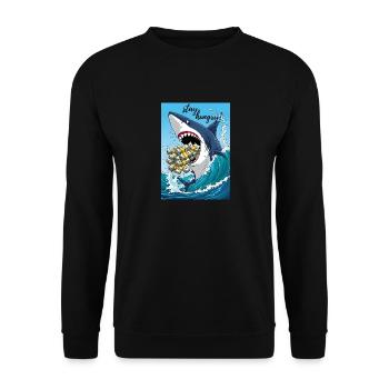 Restez affamé - La vision de la richesse - Sweat-shirt Unisexe - noir - Devant - Alina (178cm) & Michal (187cm)