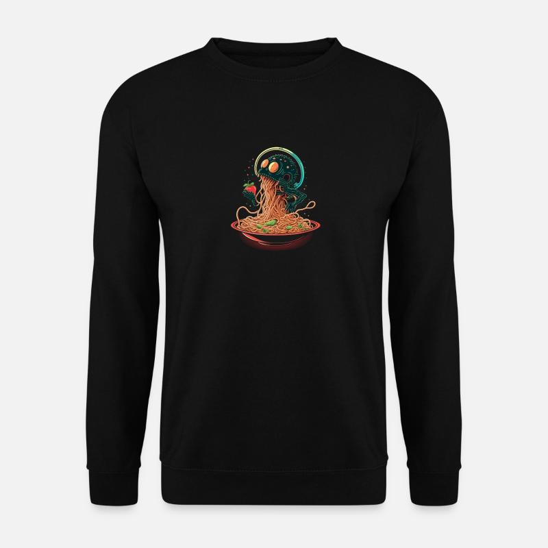 Spaghetti Alien - Unisex Pullover - Schwarz