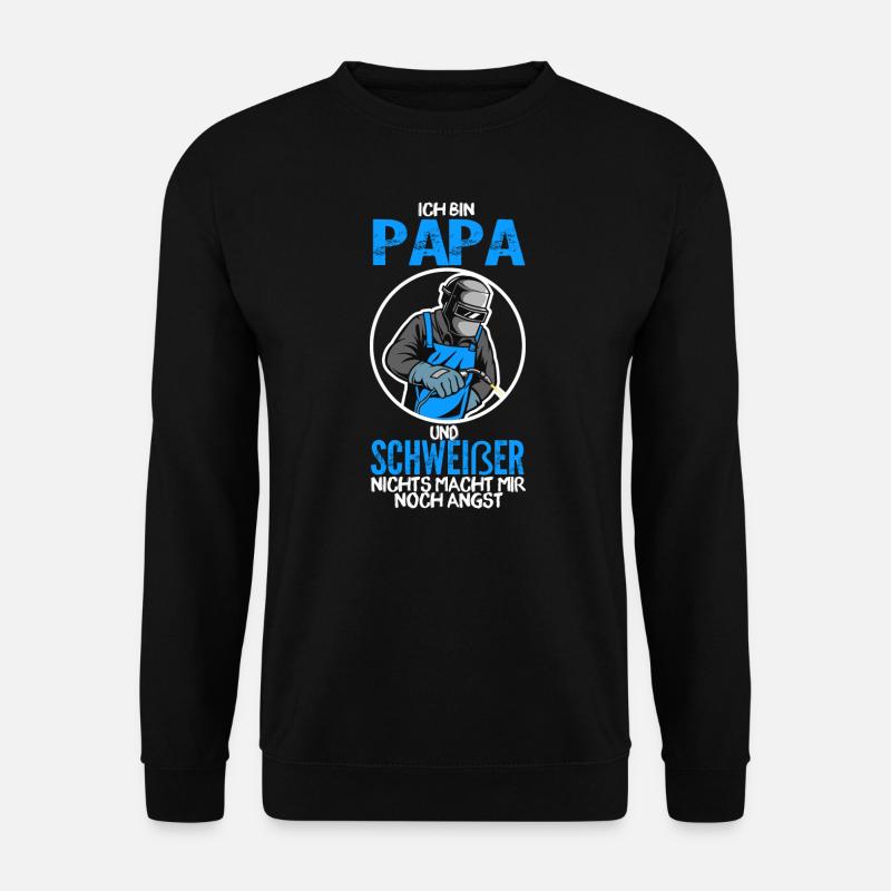 Schweißer Papa Schweißen Geschenk - Unisex Pullover - Schwarz