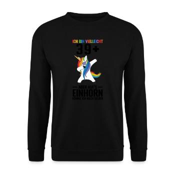 Geburtstag Geburtstagfeier vierzig Jahre Alt Gesch - Unisex Pullover - Schwarz - Vorne - Alina (178cm) & Michal (187cm)
