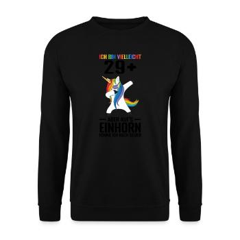 Geburtstag Geburtstagfeier dreizig Jahre alt Gesch - Unisex Pullover - Schwarz - Vorne - Alina (178cm) & Michal (187cm)