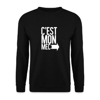 C'est mon mec - Sweat-shirt Unisexe - noir - Devant - Alina (178cm) & Michal (187cm)