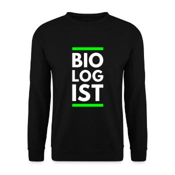 Biologist (two lines) - Unisex Sweatshirt - black - Front - Alina (178cm) & Michal (187cm)