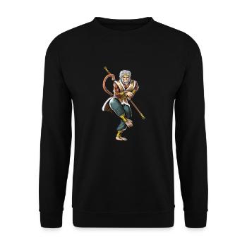 Monkey King Sun Wukong - Unisex Sweatshirt - black - Front - Alina (178cm) & Michal (187cm)
