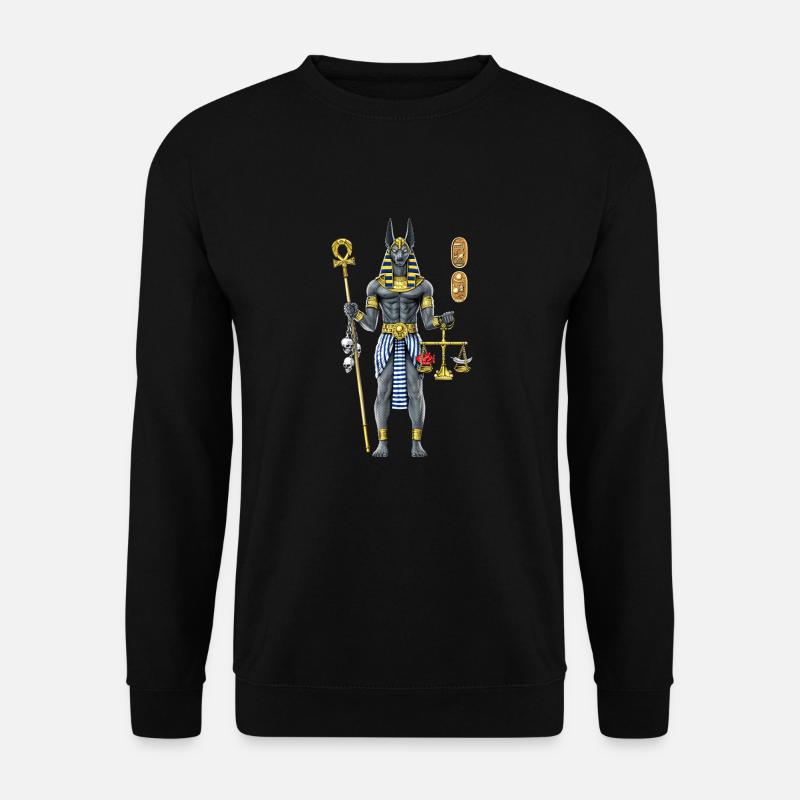 Anubis Ägyptische Mythologie Gott - Unisex Pullover - Schwarz