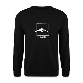 Hiking Idaho Minimalistic Mountains Nature Hiking - Unisex Pullover - Schwarz - Vorne - Alina (178cm) & Michal (187cm)
